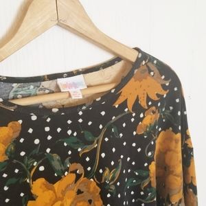 Lularoe Irma Golden Rose Polka Dots